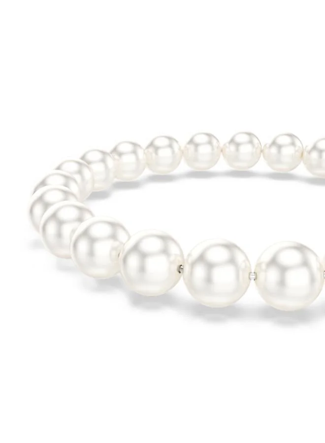 SWAROVSKI  Matrix Magnetic White Pearl Rhodium Plated Bracelet for Women | Best Price UAE